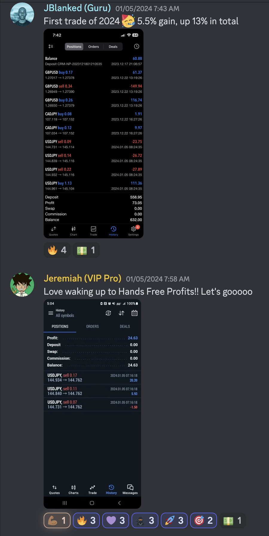 Trading Success Screenshot