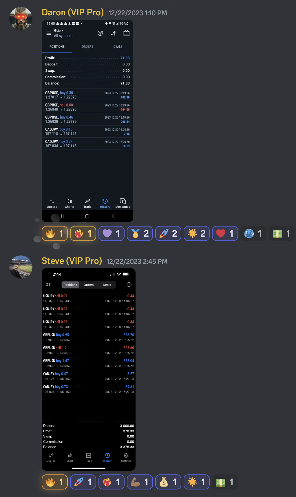 Trading Success Screenshot