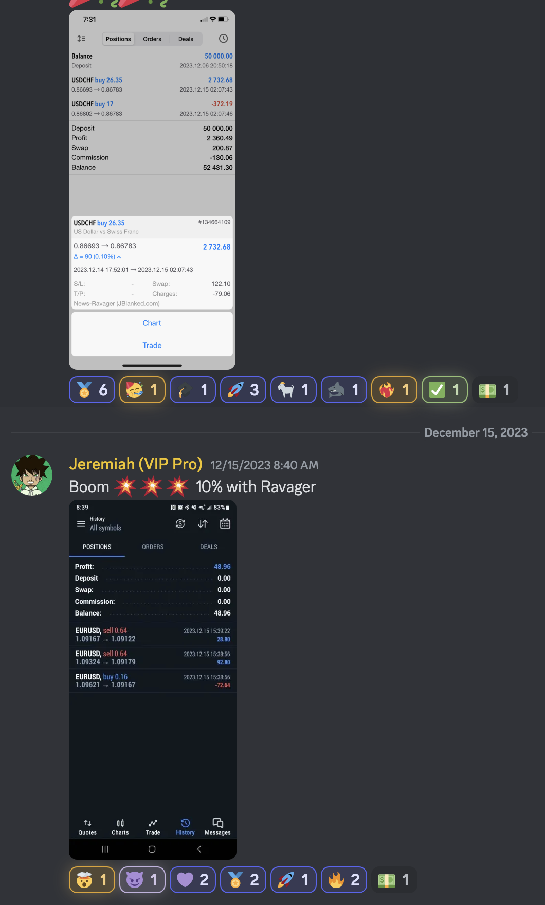 Trading Success Screenshot
