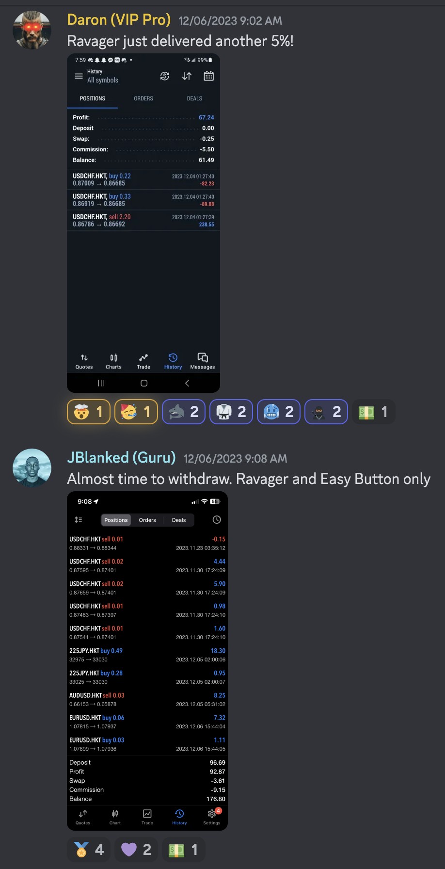 Trading Success Screenshot