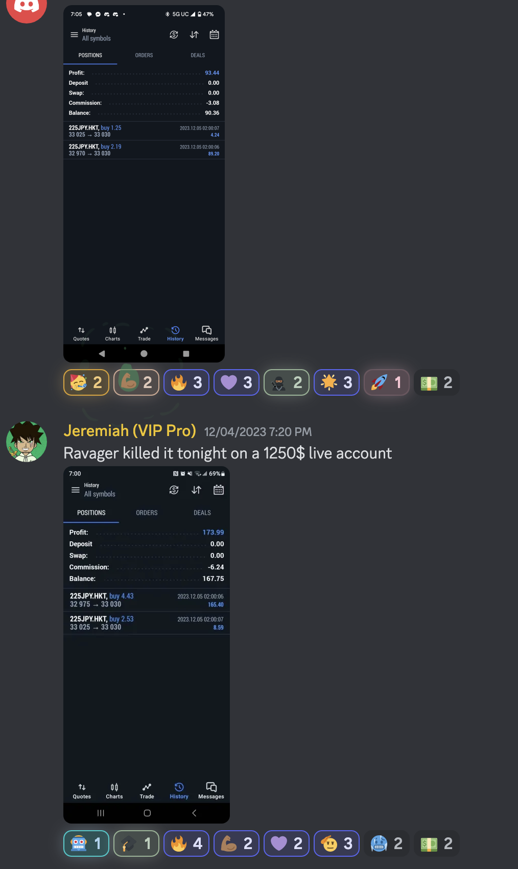 Trading Success Screenshot