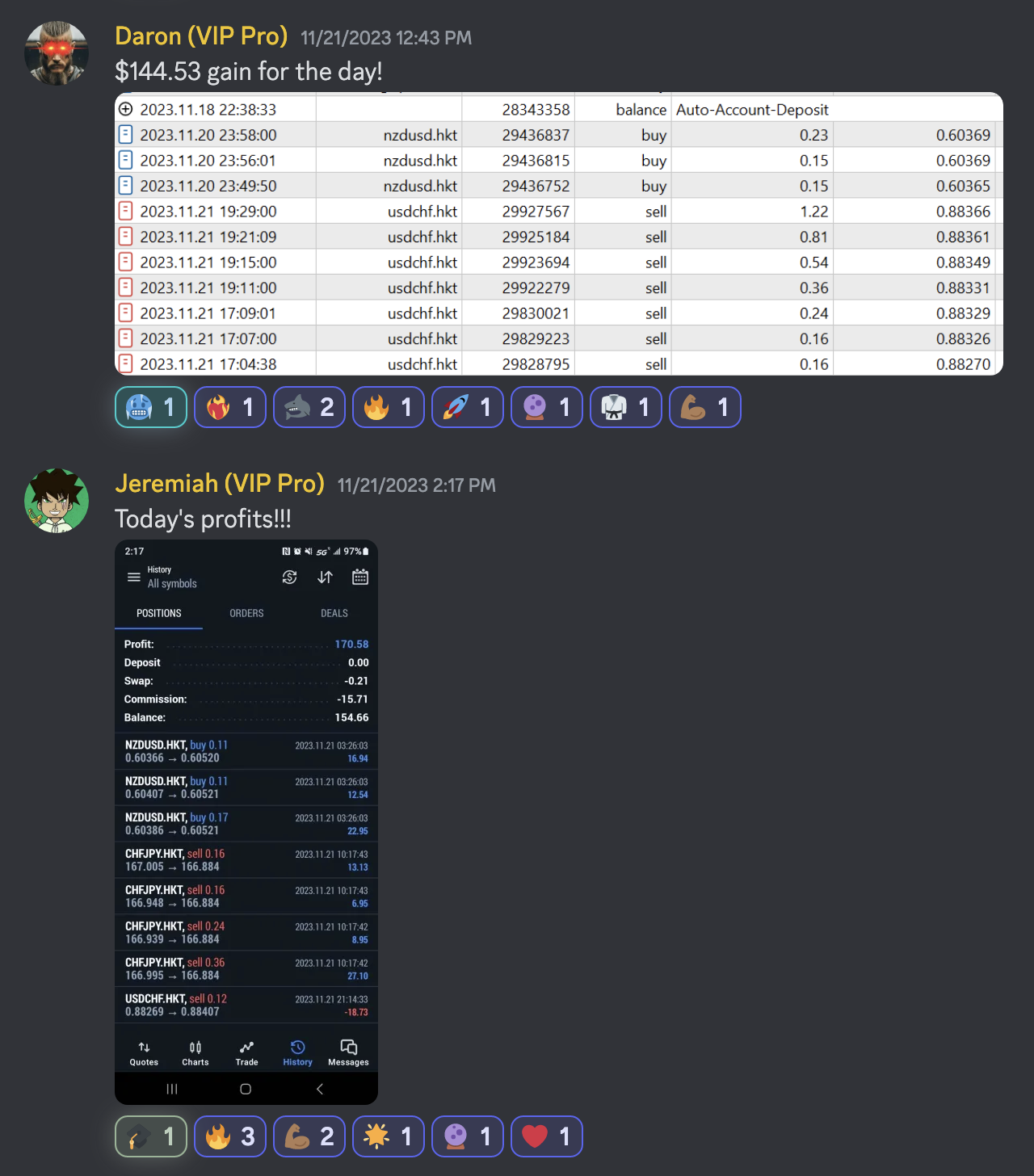 Trading Success Screenshot