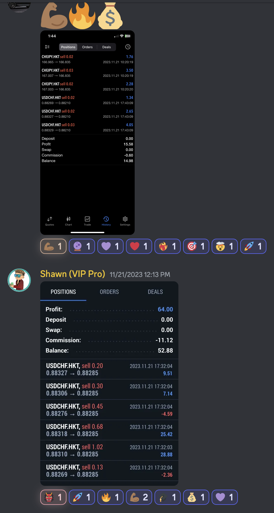 Trading Success Screenshot