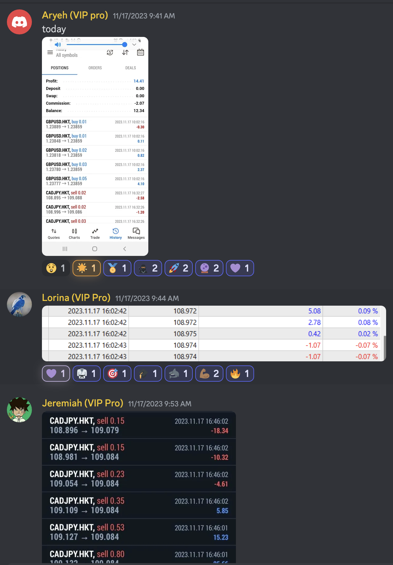 Trading Success Screenshot