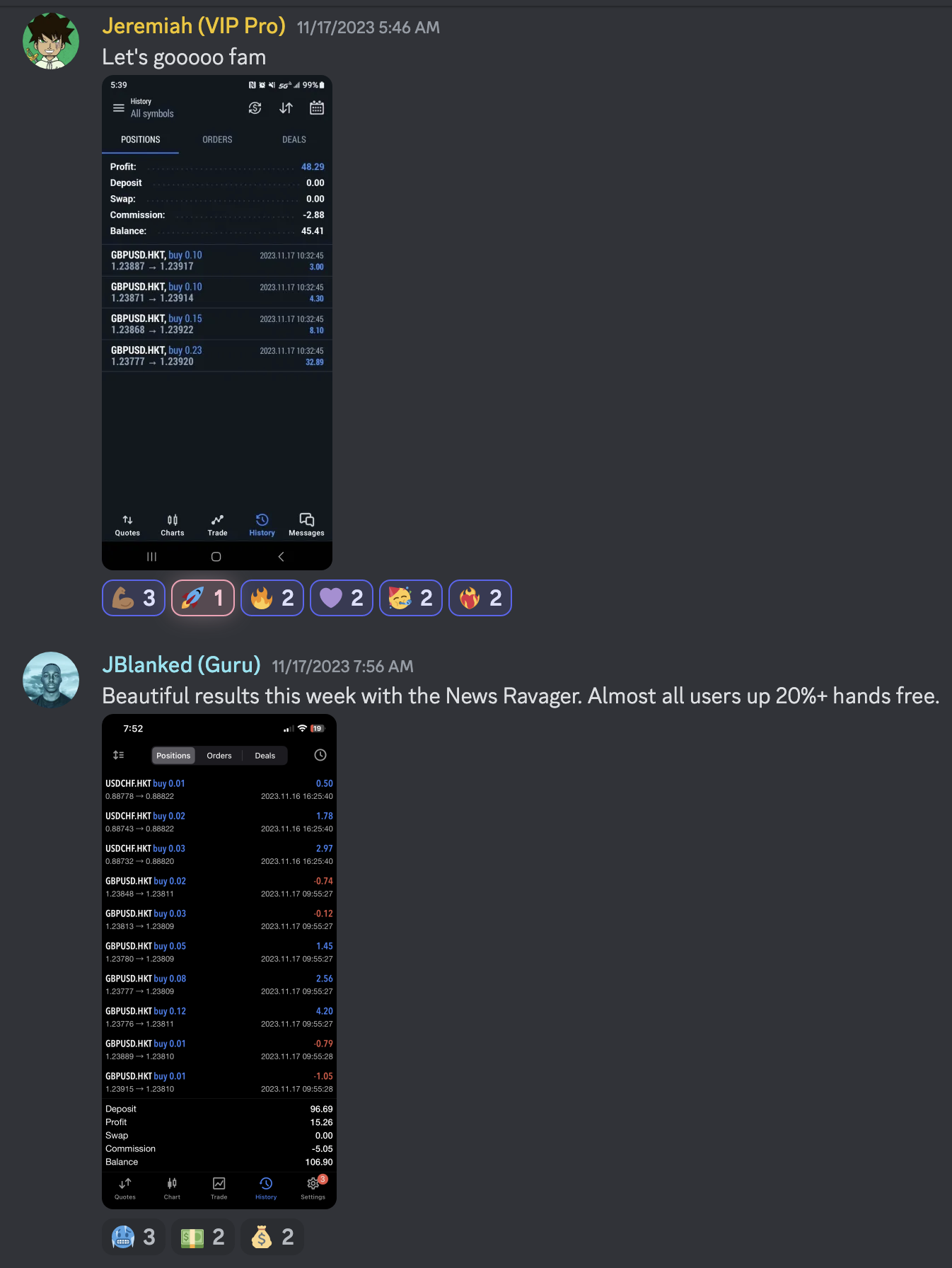 Trading Success Screenshot