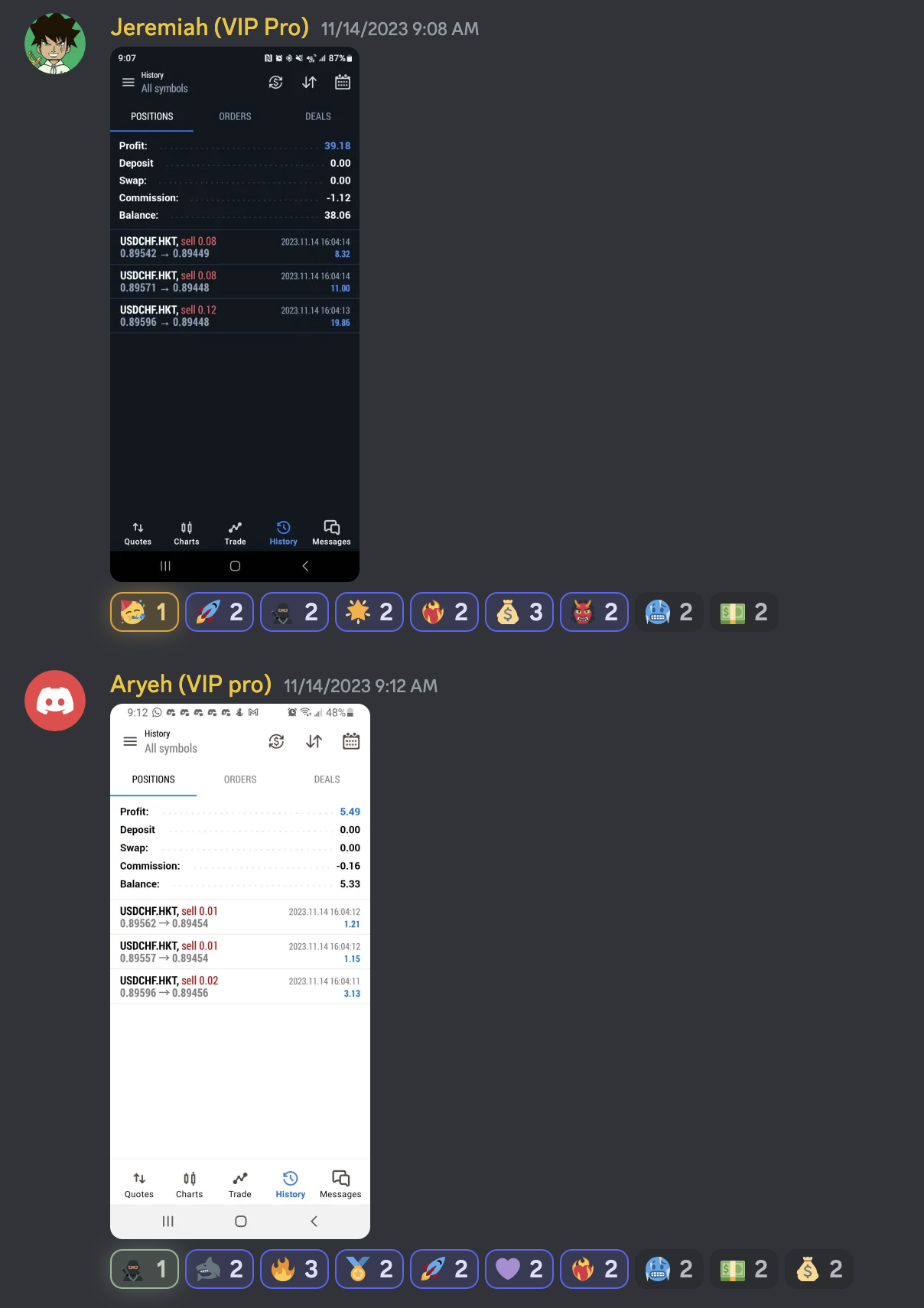 Trading Success Screenshot