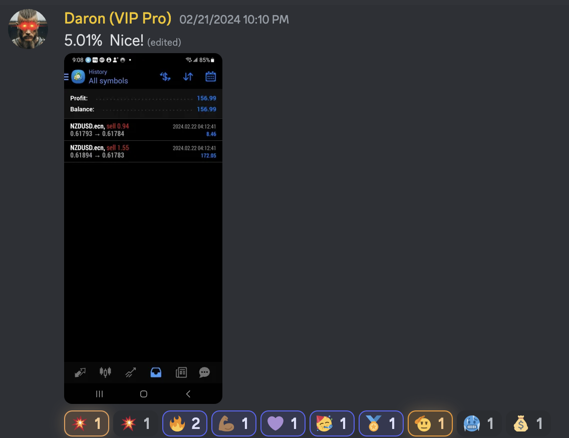Trading Success Screenshot