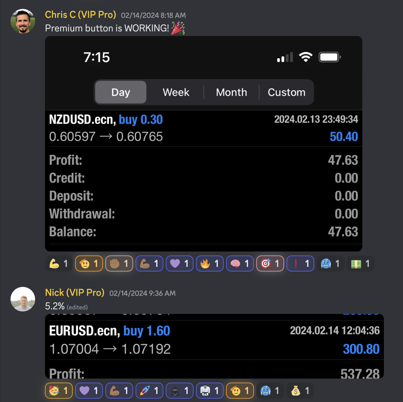 Trading Success Screenshot