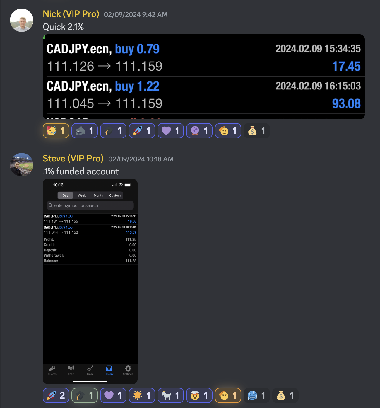 Trading Success Screenshot