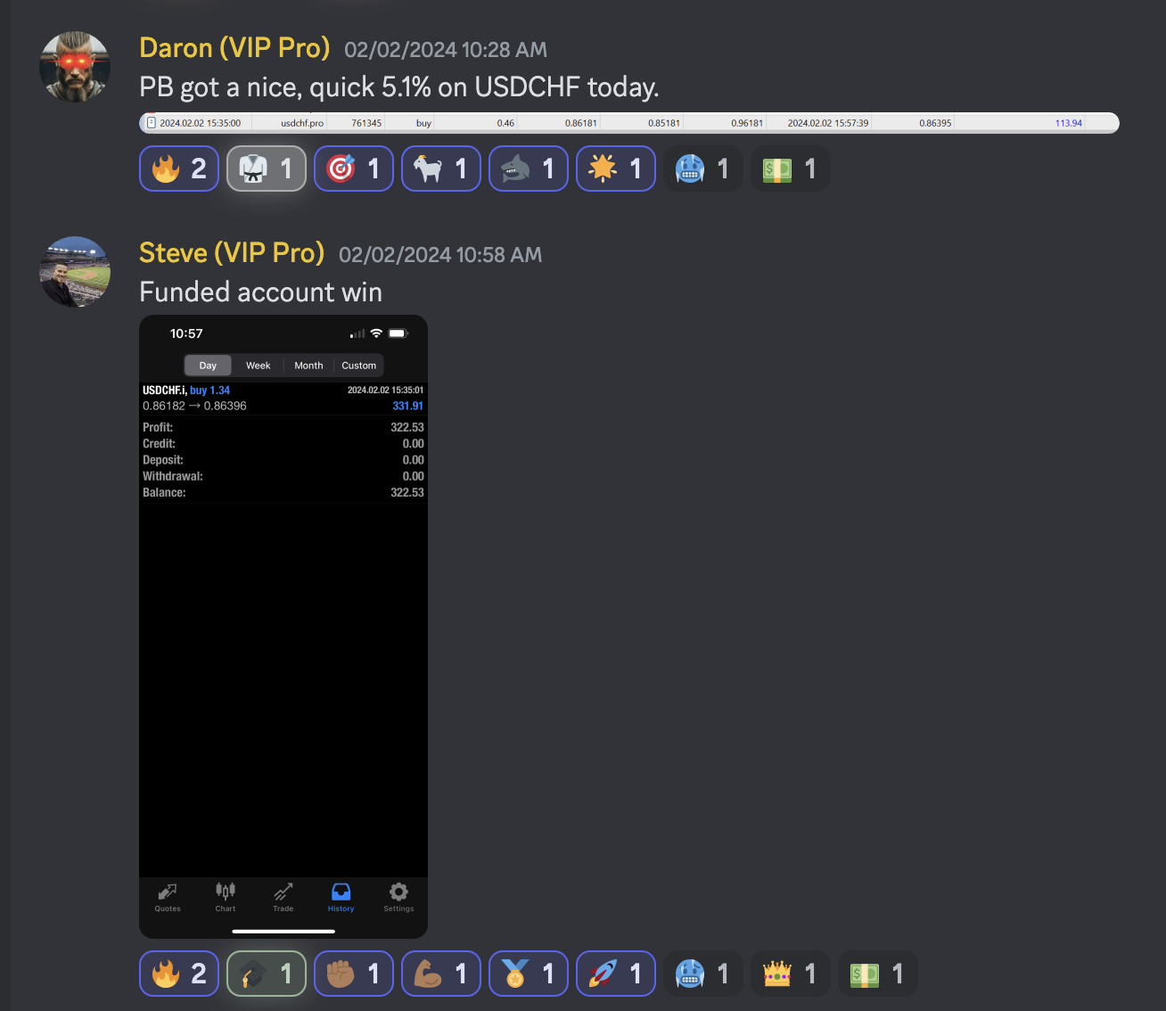 Trading Success Screenshot