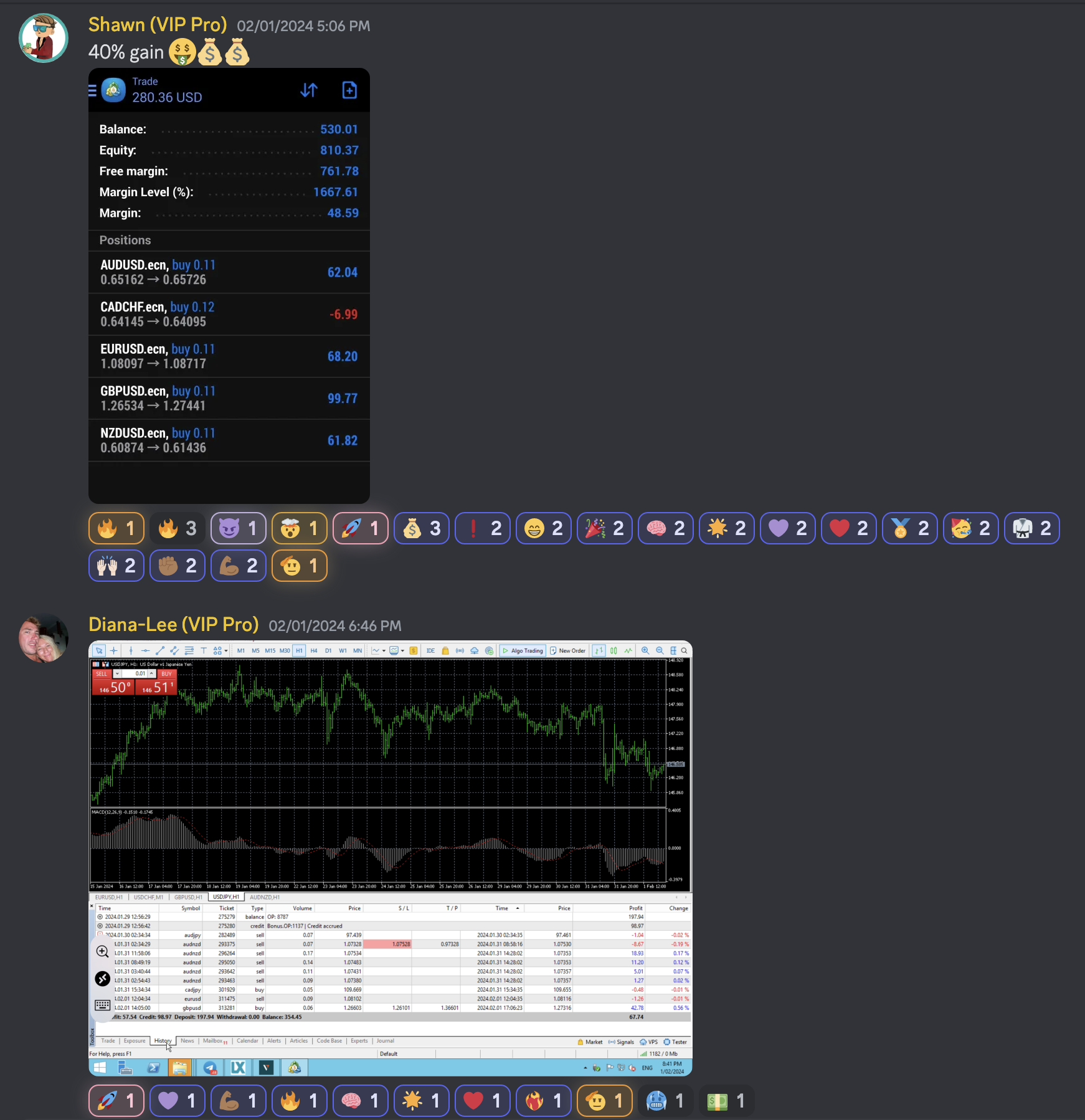 Trading Success Screenshot