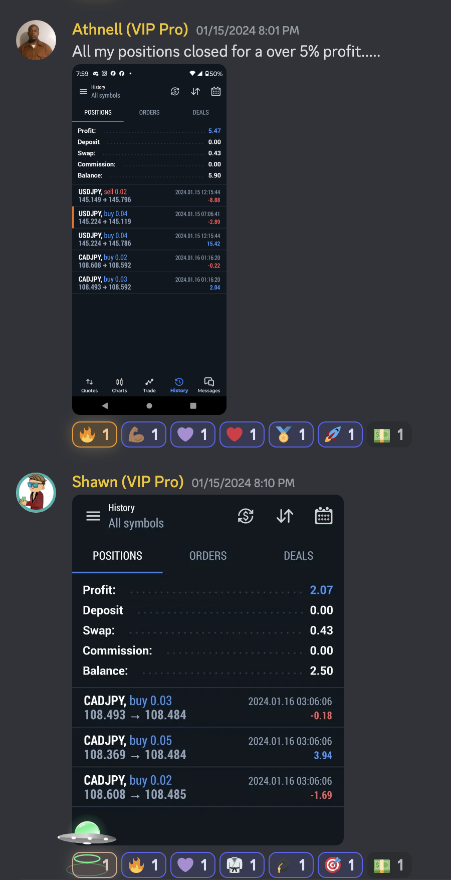 Trading Success Screenshot