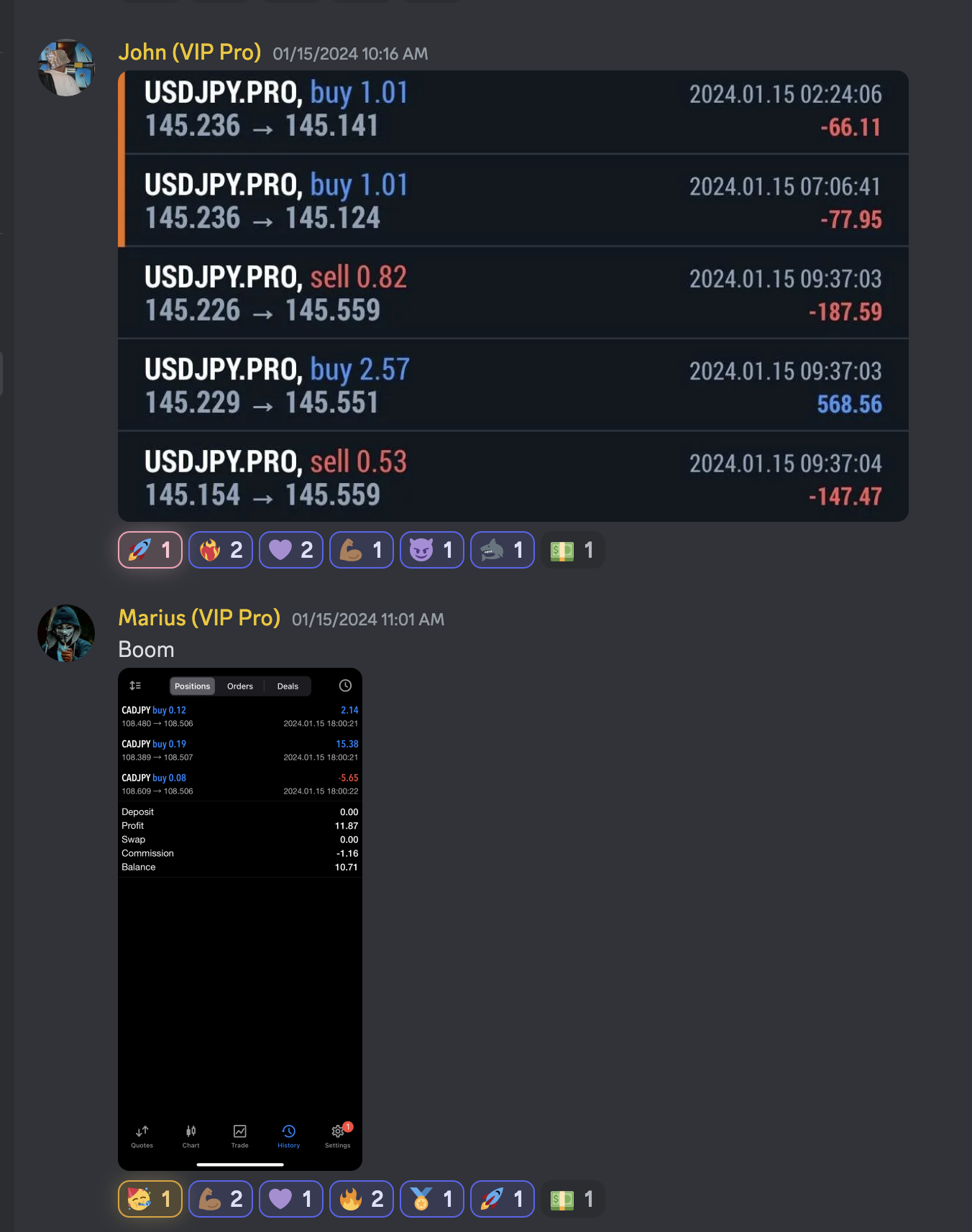 Trading Success Screenshot