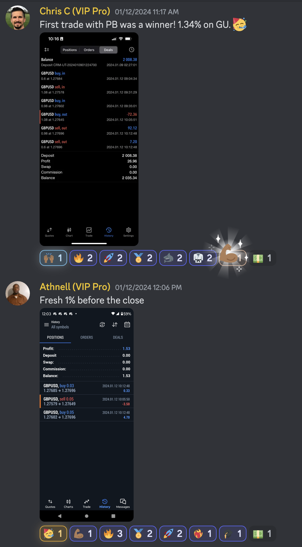 Trading Success Screenshot