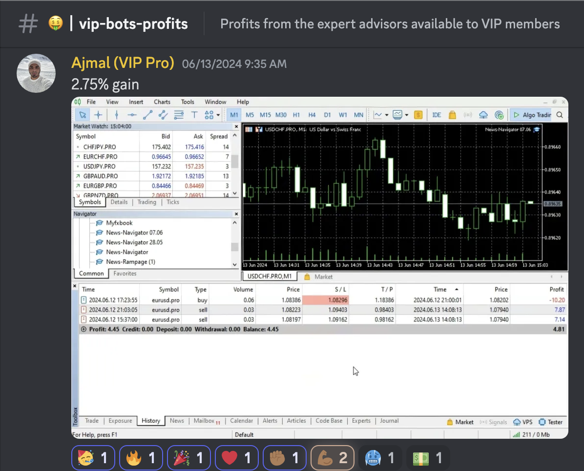 Trading Success Screenshot