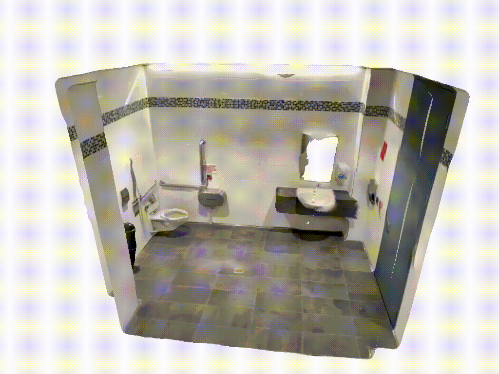 3D scan of the college washroom using lidar scanning app