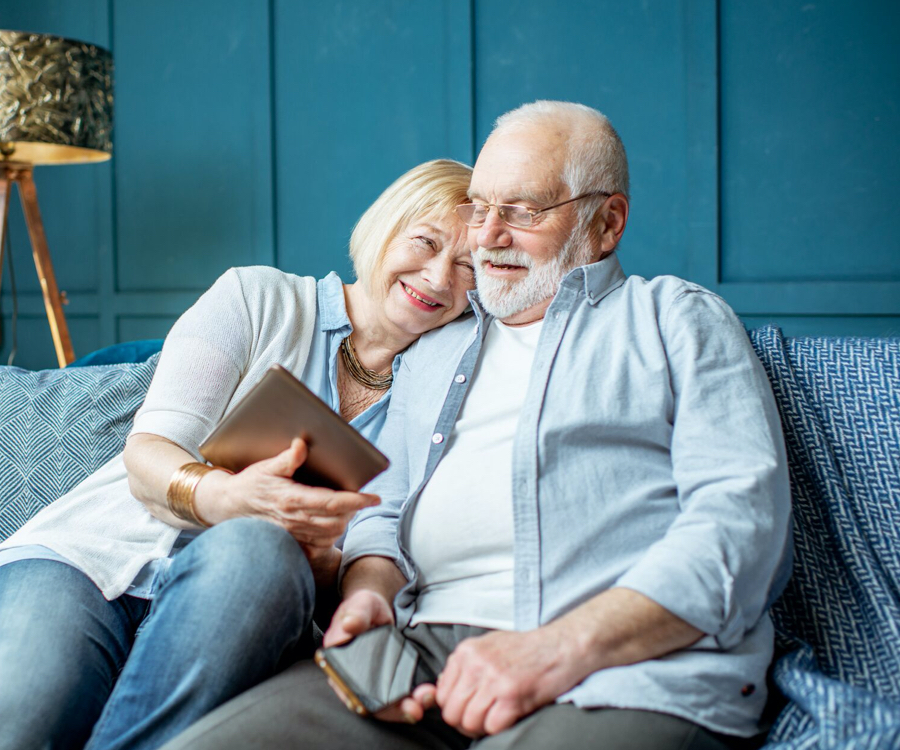 couple sitting on couch together