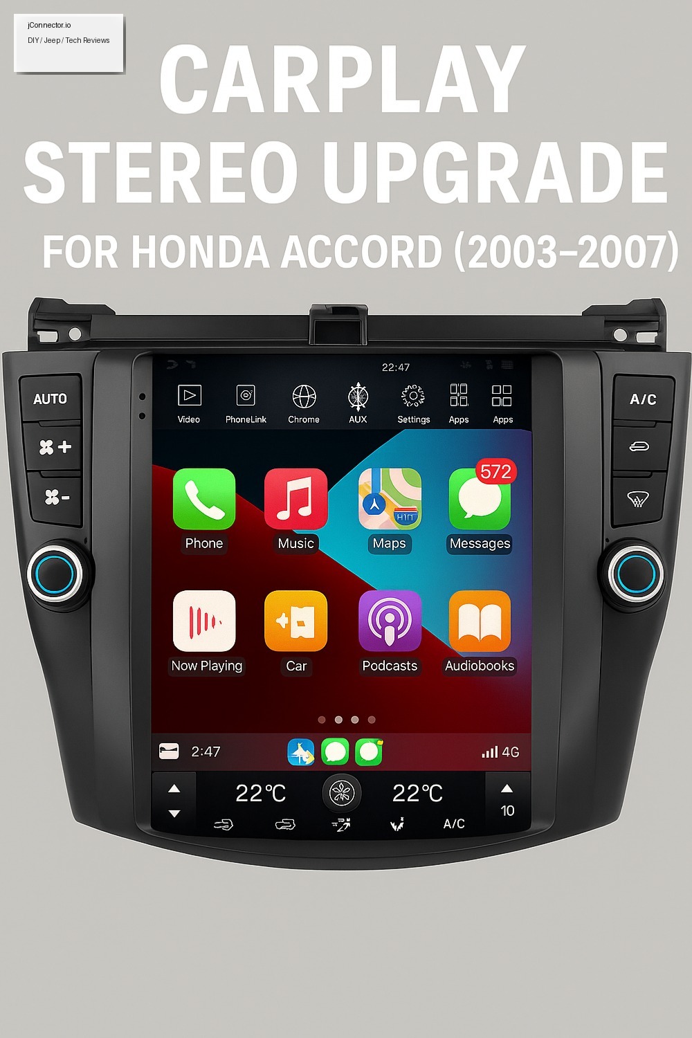 AWESAFE Android CarPlay Stereo for Honda Accord (2003–2007) T Version