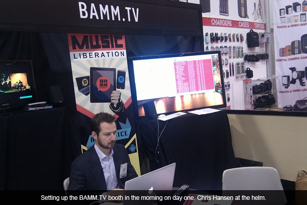 BAMM.TV booth at CES 2011. Chris Hansen at the helm.