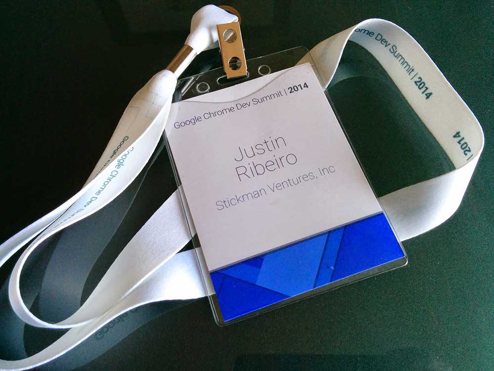 Badged for Chrome Dev Summit.