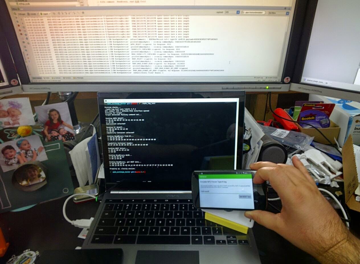 NFC reader on Pixel talking to Android HCE