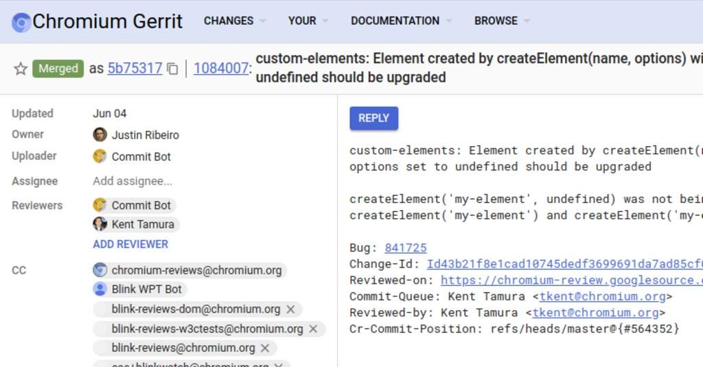 First commit for Chromium merged.