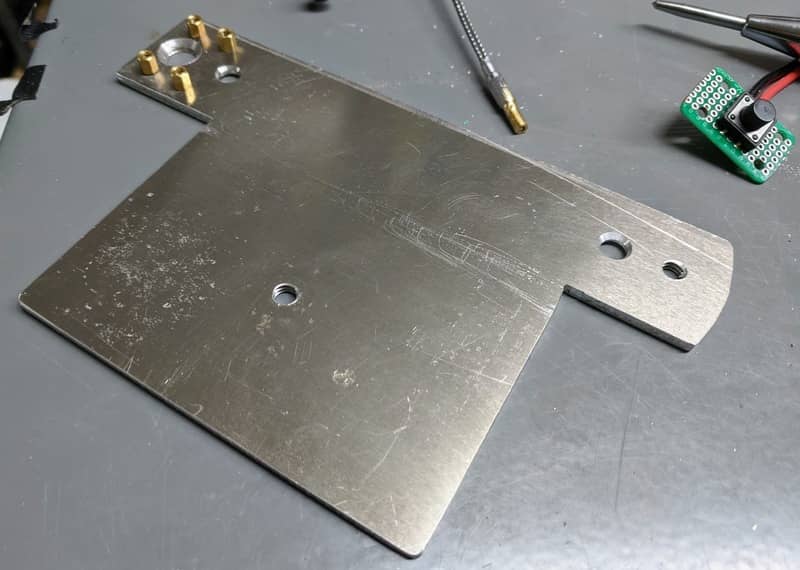 My custom SX-70 plate, drilled, tapped, and ready for build assembly.