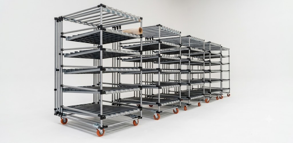 Gravity flow rack industrial