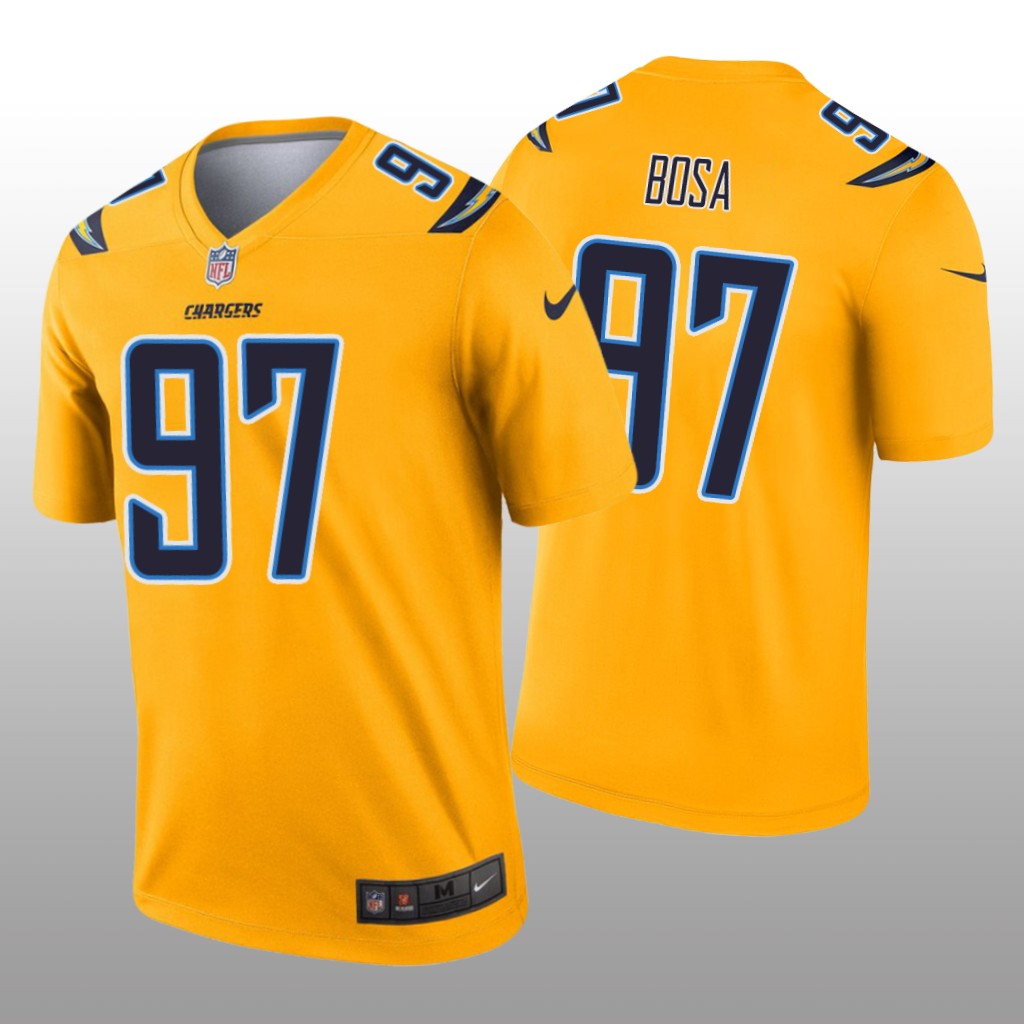 Men's Nike Joey Bosa Gold Los Angeles Chargers Inverted Legend Jersey