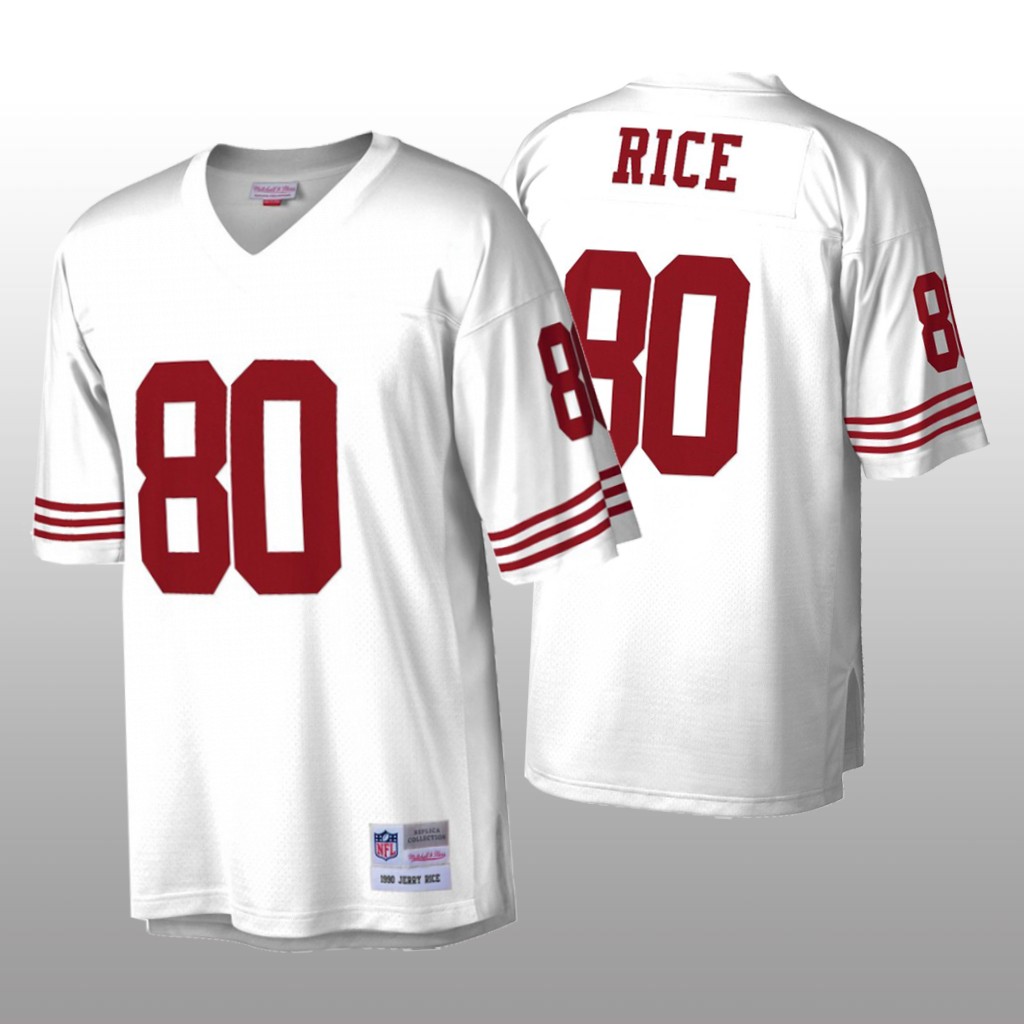 white jerry rice jersey
