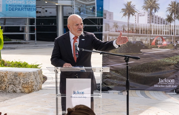 man speaking to the public