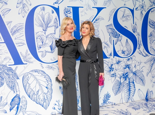 Two women posing at the Jackson Health gala