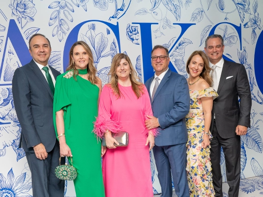 Six people posing at the Jackson Health gala