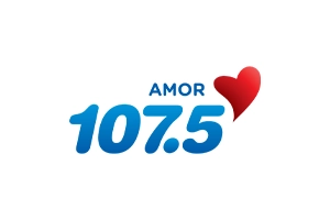 Logo that reads Amor 107.5