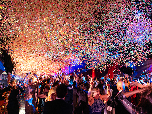 event with lights and an explosion of colors