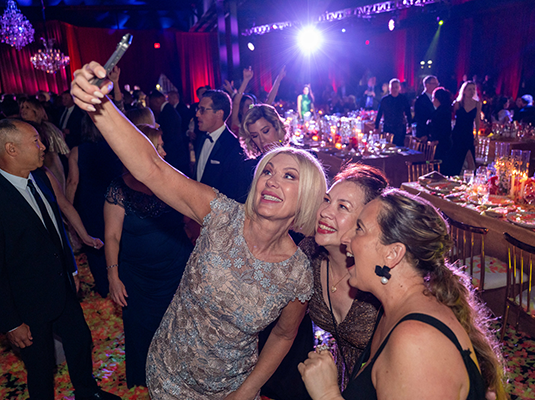 three women taking a selfie