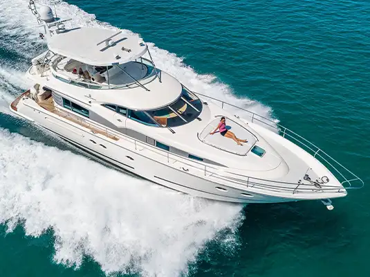 a yacht sailing in the sea