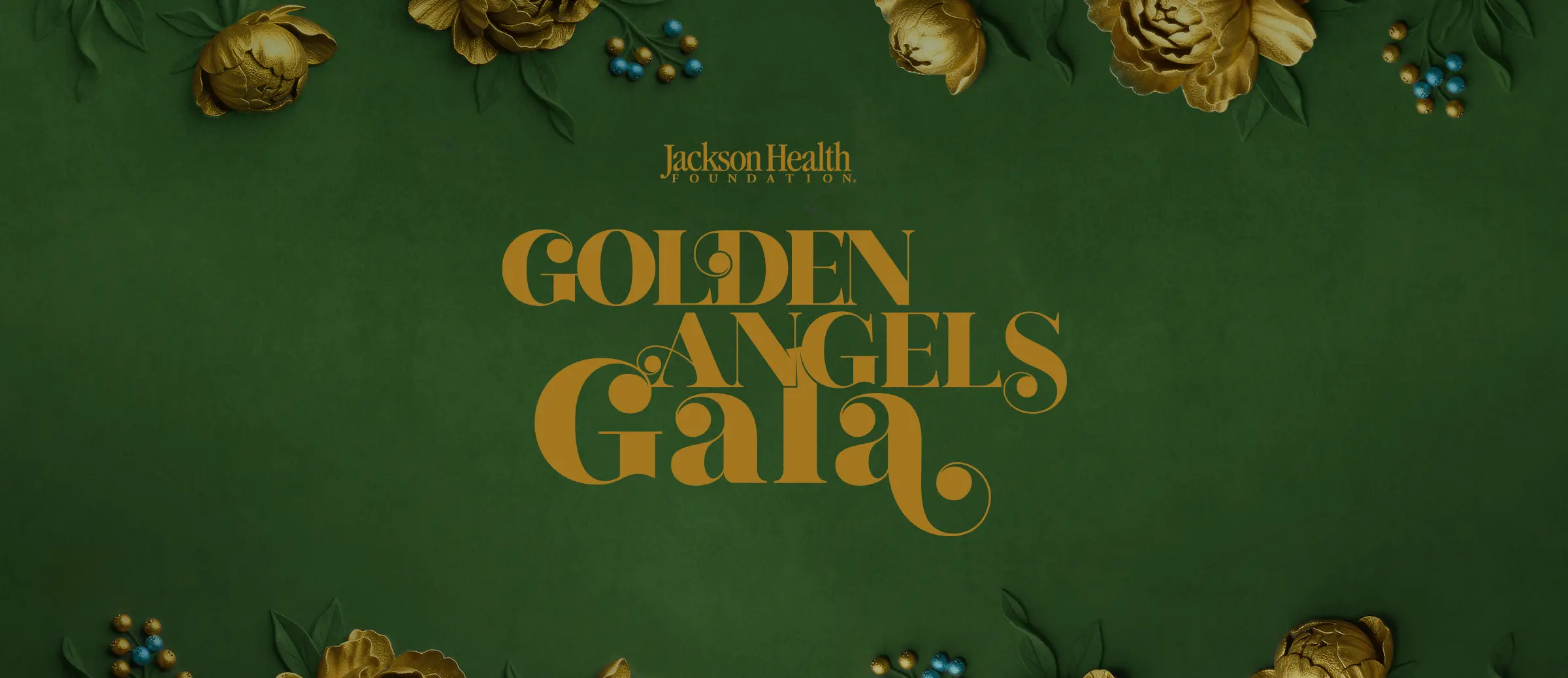 An image that reads Jackson Health Foundation Golden Angels Gala