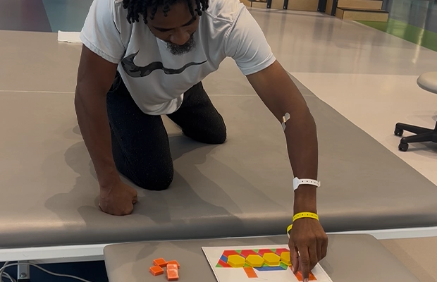 man doing exercises on the floor