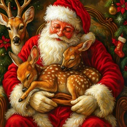 Santa with Deers