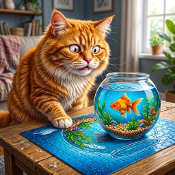 Cat Fish jigsaw puzzle by GigglePaws