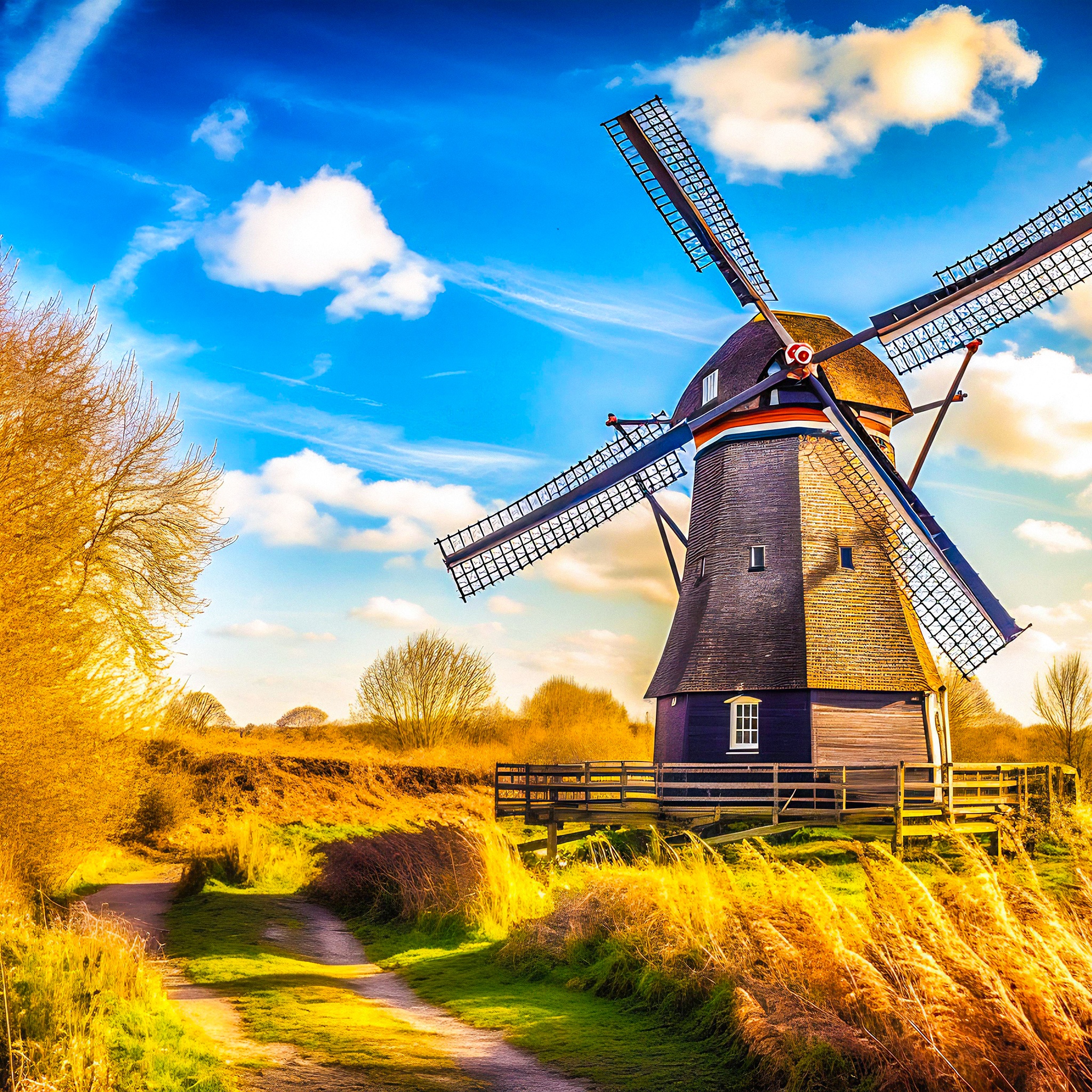 Windmill Alone jigsaw puzzle by Gotiva