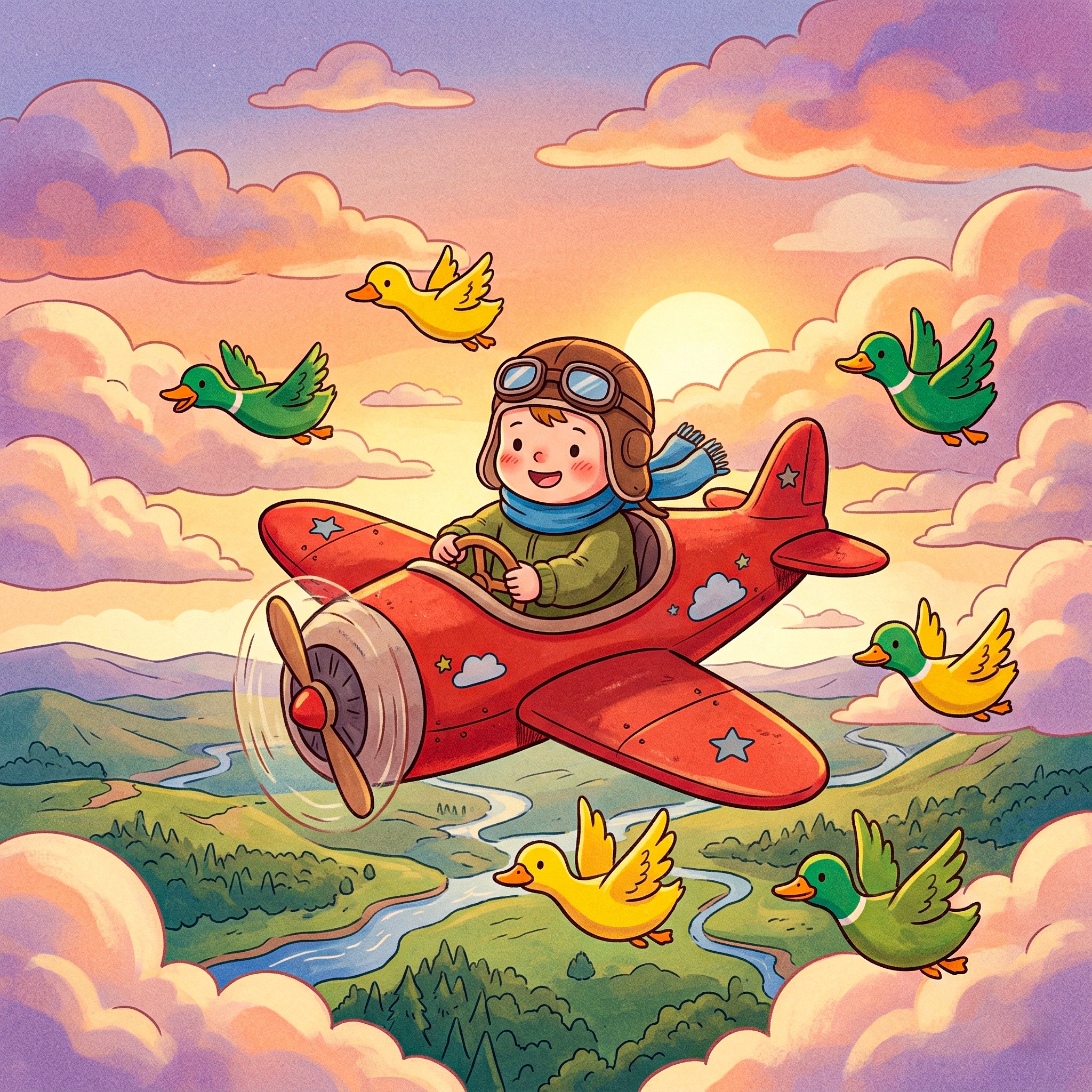 Little Pilot jigsaw puzzle by Lofi Canvas