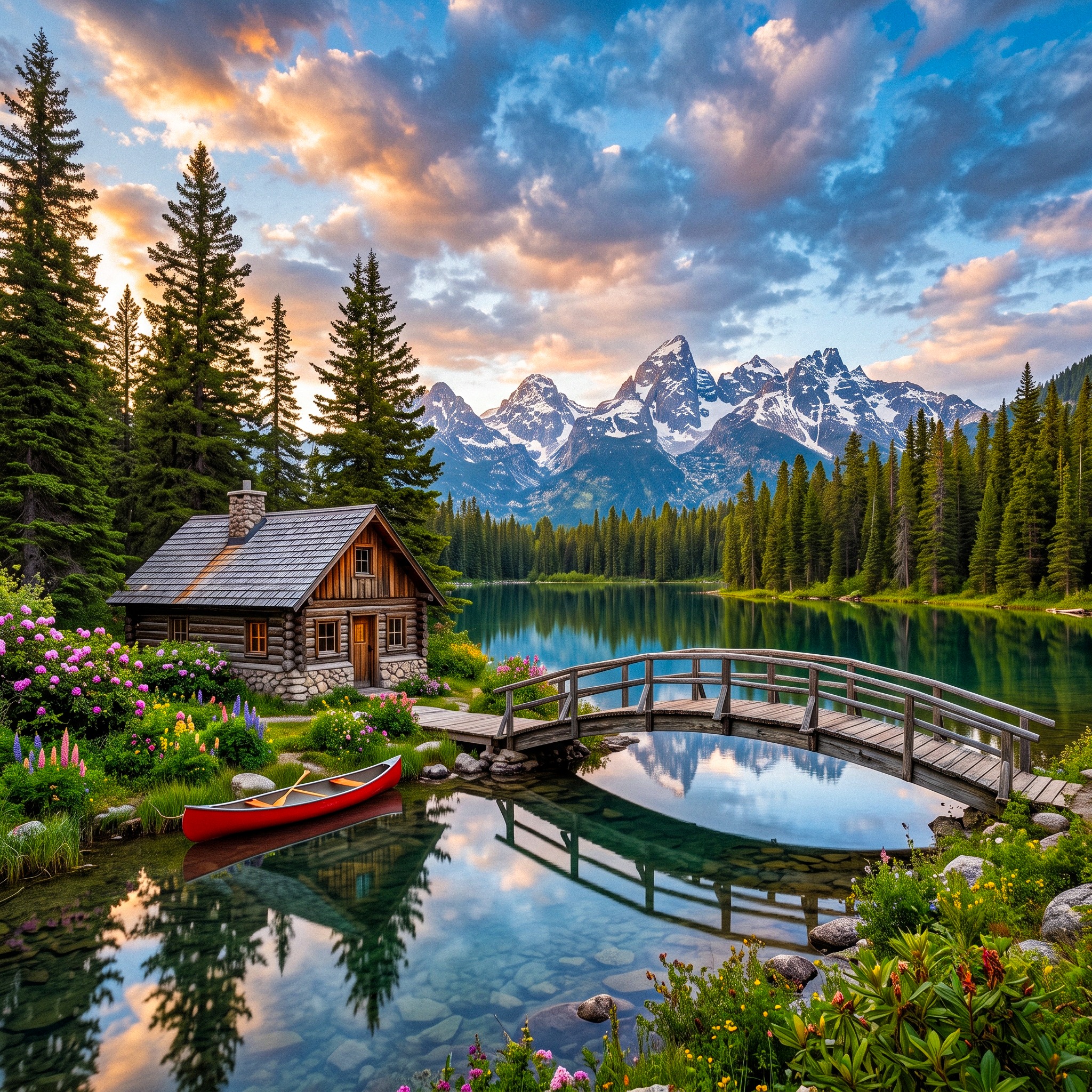 Home in Mountains jigsaw puzzle by Gotiva