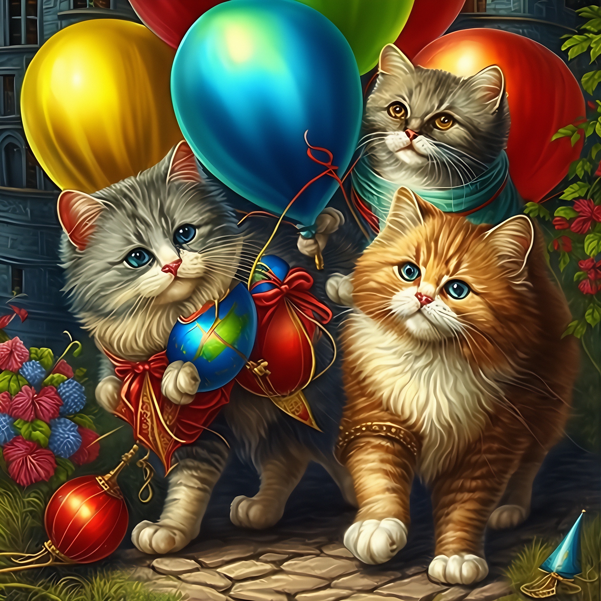 Happy Cats jigsaw puzzle by Gotiva