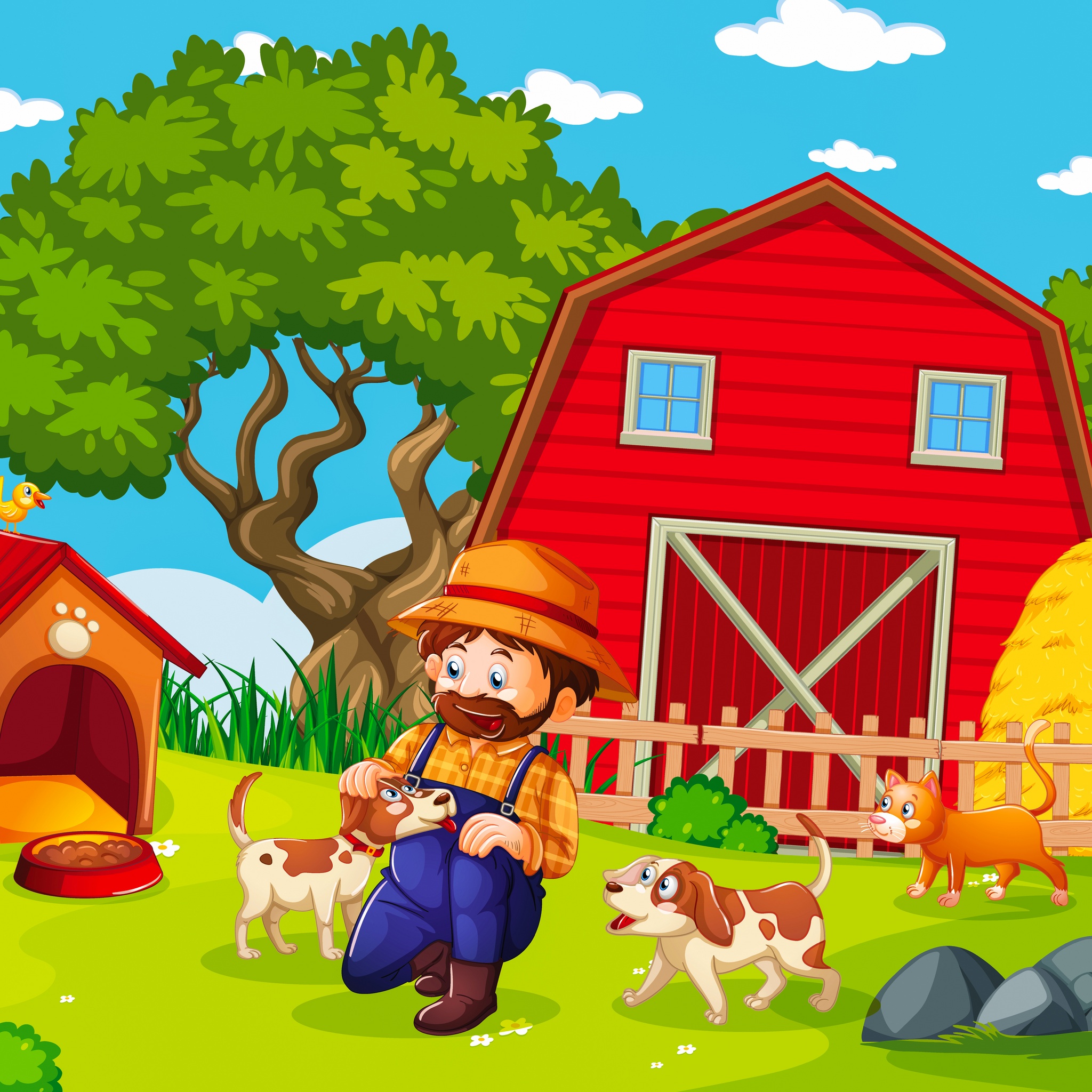 Farmer And His Best Friends jigsaw puzzle by Gotiva