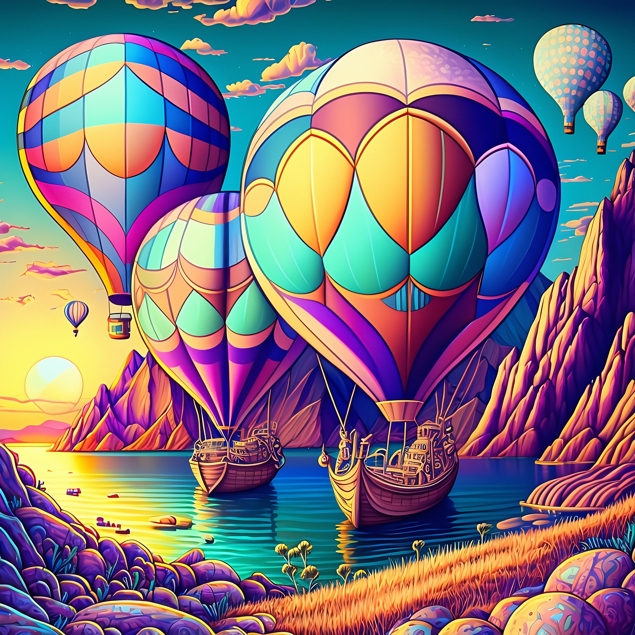 Purple Balloons Vibe jigsaw puzzle by Gotiva