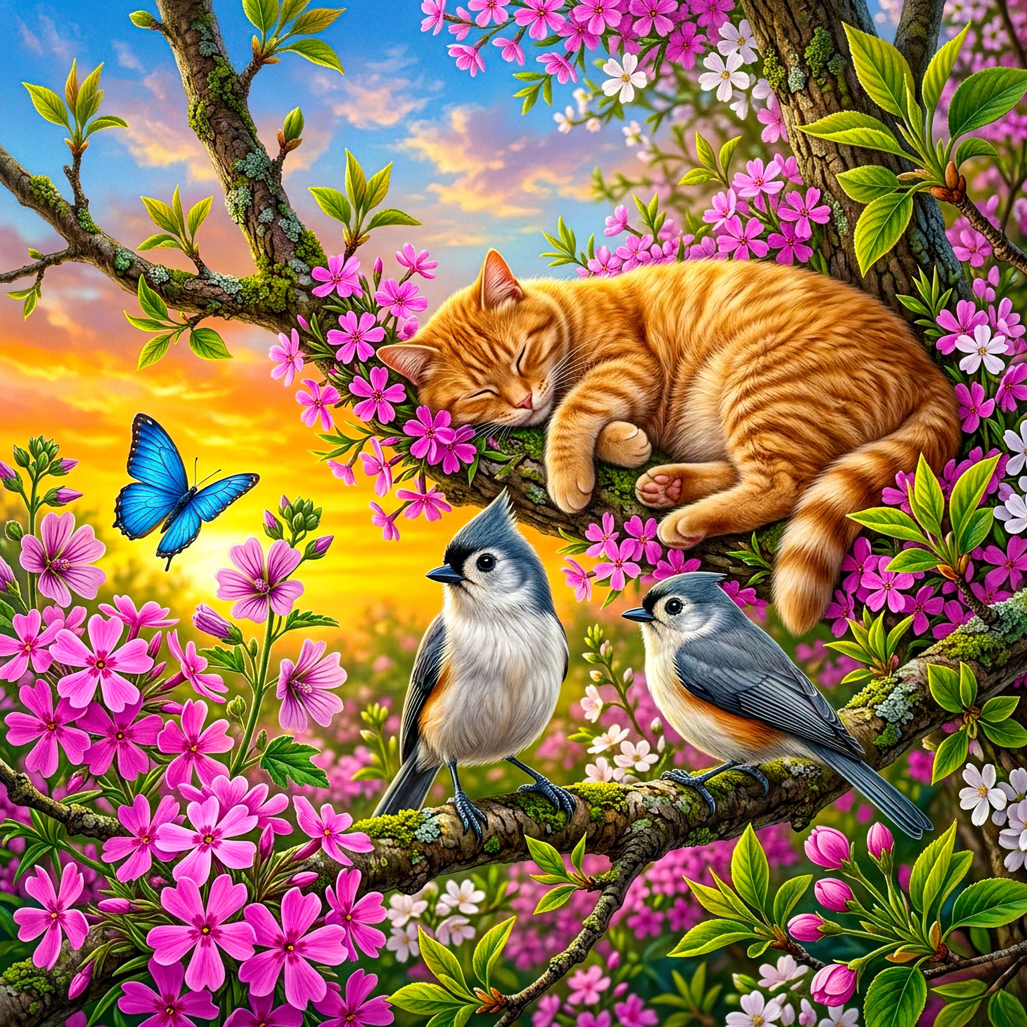 Spring Kitty Napp jigsaw puzzle by Gotiva