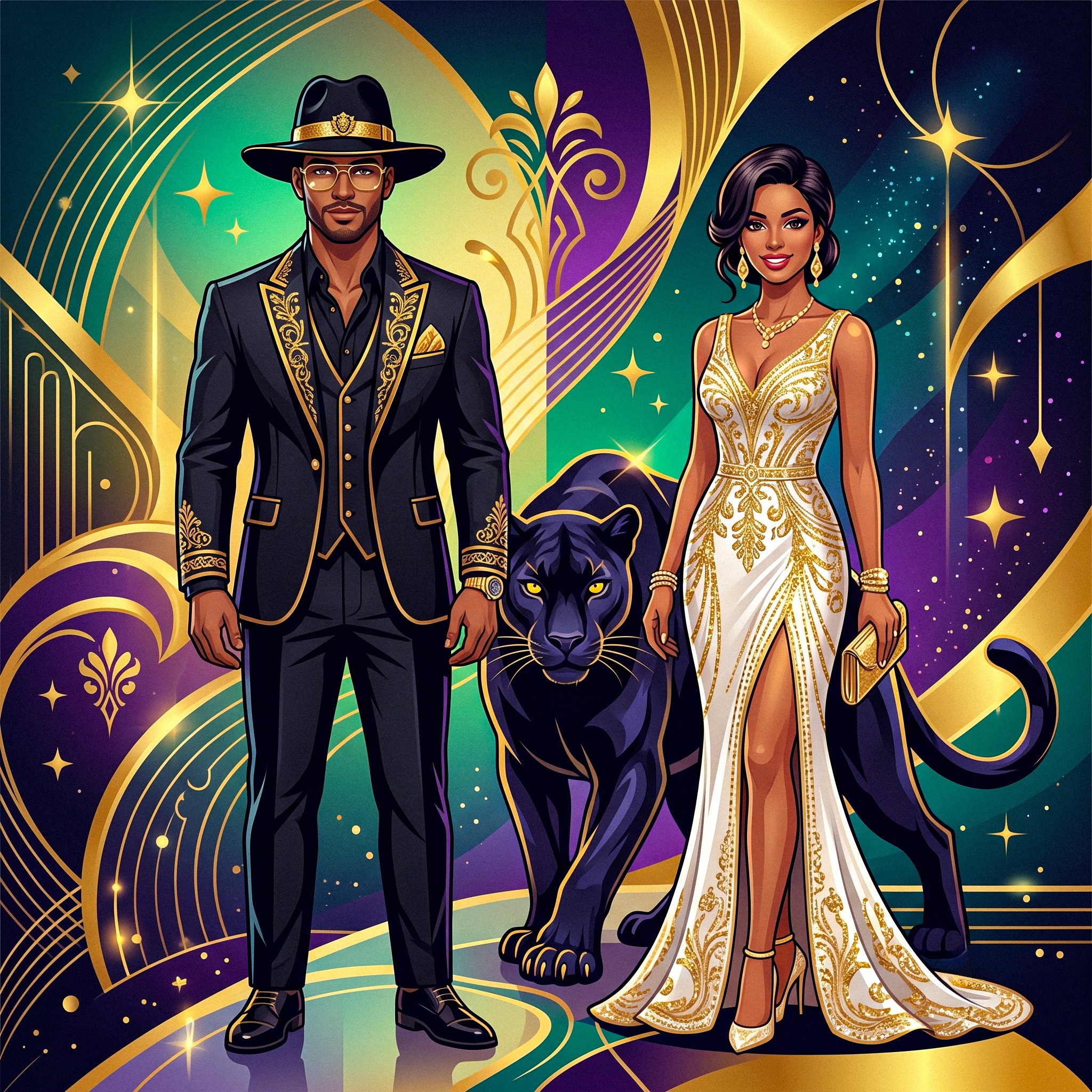 sparkly Couple jigsaw puzzle by Charming Icons