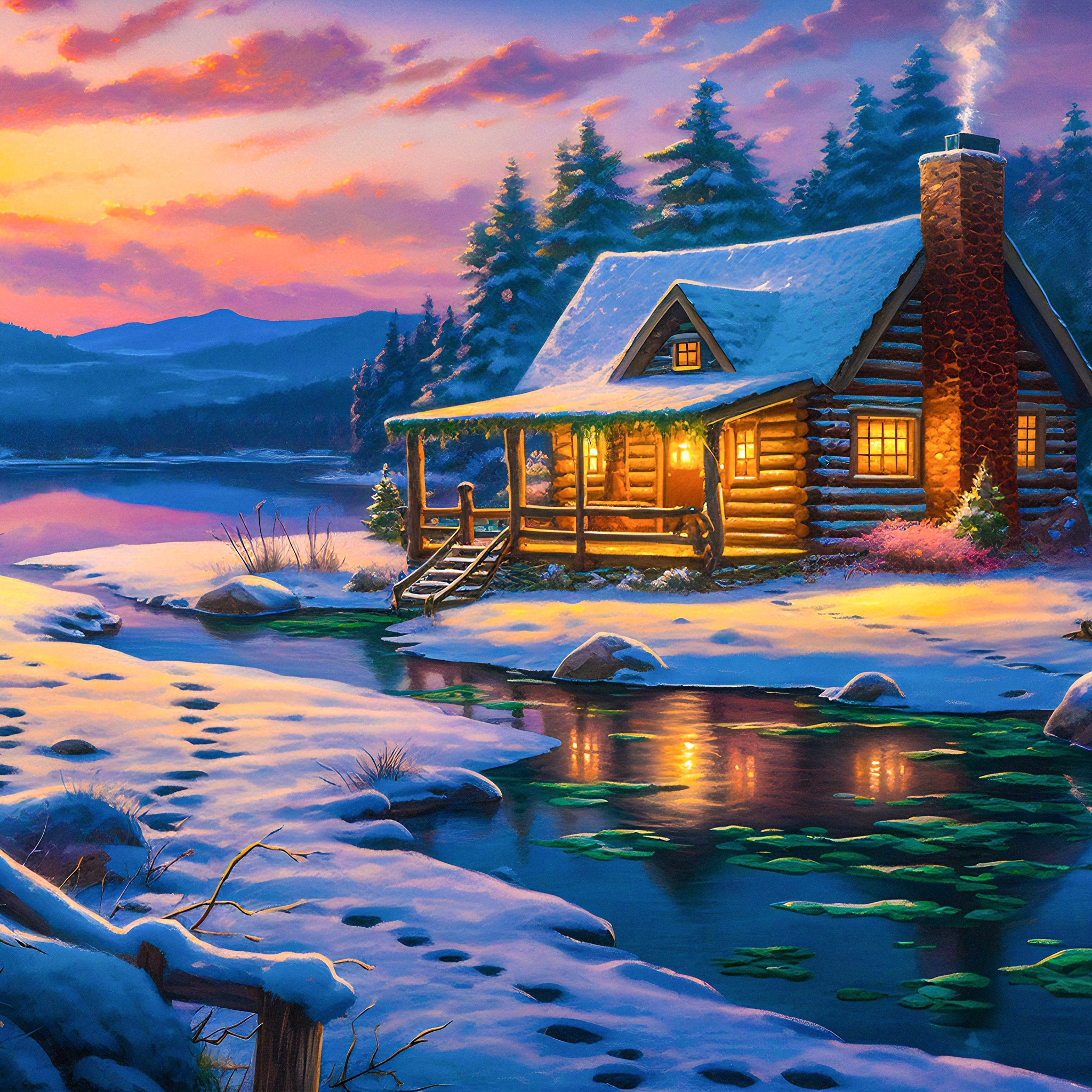 Serene winter landscape jigsaw puzzle by Gotiva